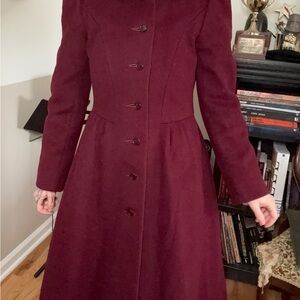 Vintage Burgundy Long Coat